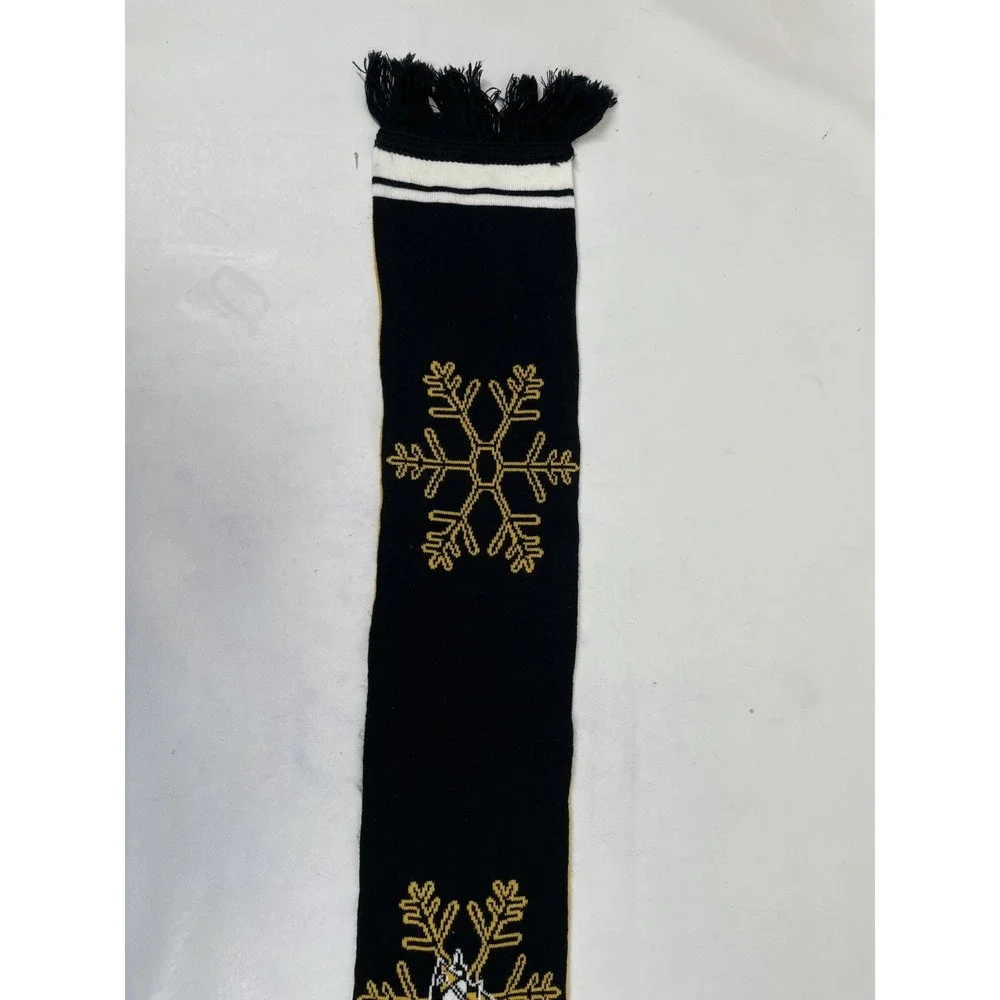 Pittsburgh Penguins Acrylic‎ Knit Double Sided Scarf Yellow Black